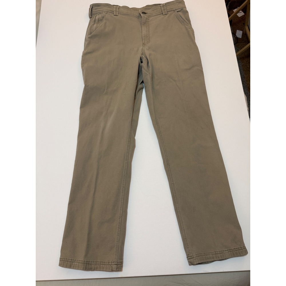 Duluth Trading Co DuluthFlex Fire Hose Pants Mens 38x34 Khaki Tan Work Pants